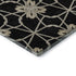 5' X 8' Black Khaki And Beige Geometric Washable Area Rug With UV Protection