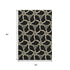 5' X 8' Black Beige And Ivory Geometric Washable Area Rug With UV Protection