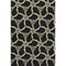 5' X 8' Black Beige And Ivory Geometric Washable Area Rug With UV Protection