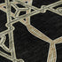 5' X 8' Black Beige And Ivory Geometric Washable Area Rug With UV Protection