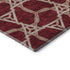 8' X 10' Burgundy And Gray Geometric Washable Area Rug With UV Protection