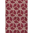 8' X 10' Burgundy And Gray Geometric Washable Area Rug With UV Protection