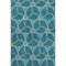 8' X 10' Teal Beige And Copper Geometric Washable Area Rug With UV Protection