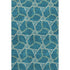 8' X 10' Teal Beige And Copper Geometric Washable Area Rug With UV Protection