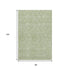 8' X 10' Artichoke Green And Ivory Geometric Washable Area Rug With UV Protection