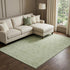 8' X 10' Artichoke Green And Ivory Geometric Washable Area Rug With UV Protection