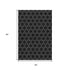 5' X 8' Black And Ivory Geometric Washable Area Rug With UV Protection