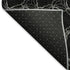 5' X 8' Black And Ivory Geometric Washable Area Rug With UV Protection