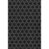 5' X 8' Black And Ivory Geometric Washable Area Rug With UV Protection