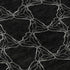 8' Black And Ivory Geometric Washable Round Rug With UV Protection