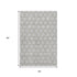 5' X 8' Gray And Gold Geometric Washable Area Rug With UV Protection