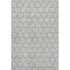 5' X 8' Gray And Gold Geometric Washable Area Rug With UV Protection
