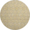 8' Wheat Ivory And Gray Geometric Washable Round Rug With UV Protection