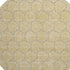 8' Wheat Ivory And Gray Geometric Washable Round Rug With UV Protection