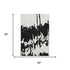 5' X 8' Black And Ivory Abstract Washable Area Rug With UV Protection