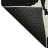 8' Black And Ivory Abstract Washable Round Rug With UV Protection