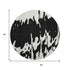 8' Black And Ivory Abstract Washable Round Rug With UV Protection