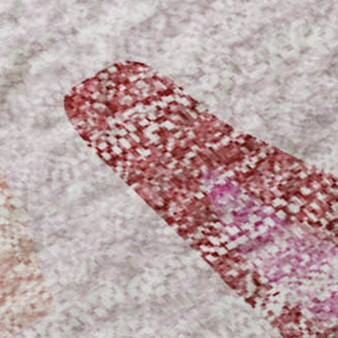 5' X 8' Blush And Pink Abstract Washable Area Rug With UV Protection