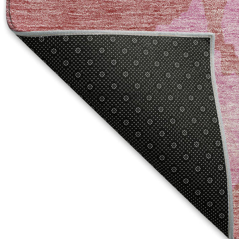 8' X 10' Blush And Pink Abstract Washable Area Rug With UV Protection