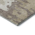 8' Ivory Beige And Khaki Abstract Washable Round Rug With UV Protection