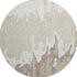 8' Ivory Beige And Khaki Abstract Washable Round Rug With UV Protection