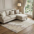 9' X 12' Ivory Beige And Khaki Abstract Washable Area Rug With UV Protection