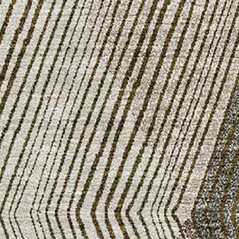 8' X 10' Brown Beige And Gray Geometric Washable Area Rug With UV Protection