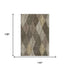 9' X 12' Brown Beige And Gray Geometric Washable Area Rug With UV Protection