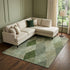 8' X 10' Green Gray And Sage Geometric Washable Area Rug With UV Protection