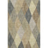 5' X 8' Coffee Gold And Taupe Geometric Washable Area Rug With UV Protection