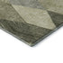 5' X 8' Olive Green Gray And Ivory Geometric Washable Area Rug With UV Protection
