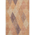 5' X 8' Orange Salmon And Ivory Geometric Washable Area Rug With UV Protection