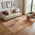 5' X 8' Orange Salmon And Ivory Geometric Washable Area Rug With UV Protection