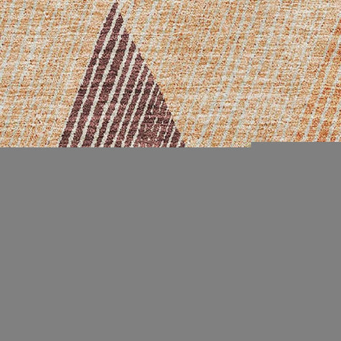 8' X 10' Orange Salmon And Ivory Geometric Washable Area Rug With UV Protection