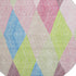 8' Pink Lime Green And Blue Geometric Washable Round Rug With UV Protection