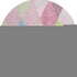 8' Pink Lime Green And Blue Geometric Washable Round Rug With UV Protection
