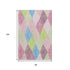 8' X 10' Pink Lime Green And Blue Geometric Washable Area Rug With UV Protection