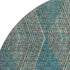 8' Teal And Brown Geometric Washable Round Rug With UV Protection