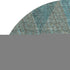 8' Teal And Brown Geometric Washable Round Rug With UV Protection