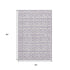 5' X 8' Lavender And Ivory Geometric Washable Area Rug With UV Protection