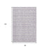 8' X 10' Lavender And Ivory Geometric Washable Area Rug With UV Protection