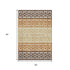 5' X 8' Coffee Copper And Ivory Geometric Washable Area Rug With UV Protection