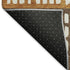 5' X 8' Coffee Copper And Ivory Geometric Washable Area Rug With UV Protection