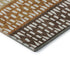 5' X 8' Coffee Copper And Ivory Geometric Washable Area Rug With UV Protection