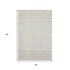 5' X 8' Ivory And Beige Geometric Washable Area Rug With UV Protection