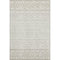 5' X 8' Ivory And Beige Geometric Washable Area Rug With UV Protection