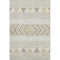 5' X 8' Beige Ivory And Tan Southwestern Washable Area Rug With UV Protection