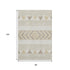 8' X 10' Beige Ivory And Tan Southwestern Washable Area Rug With UV Protection
