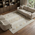8' X 10' Beige Ivory And Tan Southwestern Washable Area Rug With UV Protection