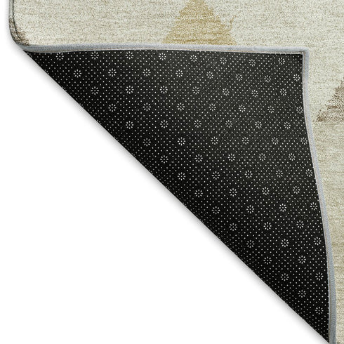 8' X 10' Beige Ivory And Tan Southwestern Washable Area Rug With UV Protection